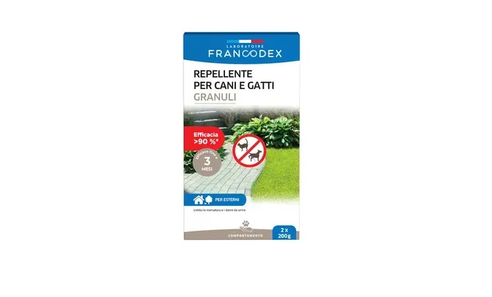 FRANCODEX Repellente Cani e Gatti in Granuli 2x200g FRANCODEX Repellente Cani e Gatti in Granuli 2x200g