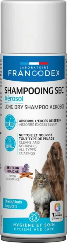 Francodex Shampoo secco per cane e gatto 300ML Francodex Shampoo secco per cane e gatto 300ML