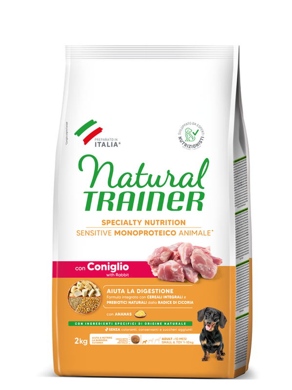 Natural Trainer Small & Toy Adult Sensitive al Coniglio