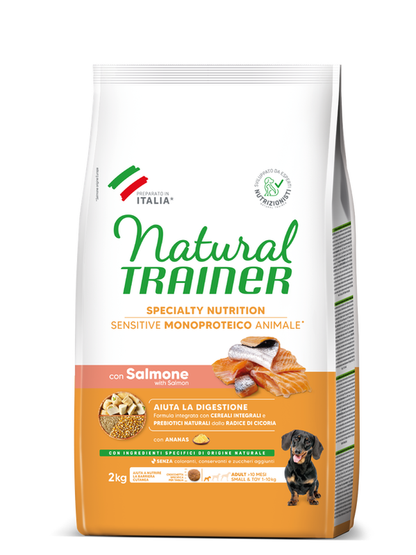 Natural Trainer Small & Toy Adult Sensitive al Salmone