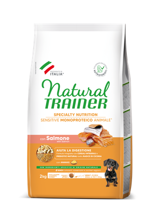 Natural Trainer Small & Toy Adult Sensitive al Salmone Natural Trainer Small & Toy Adult Sensitive al Salmone