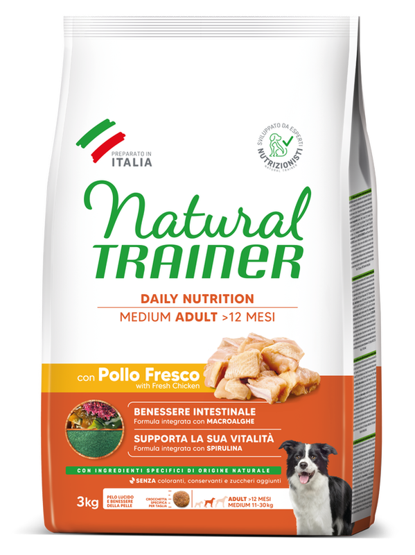 Natural Trainer Medium Adult  al Pollo