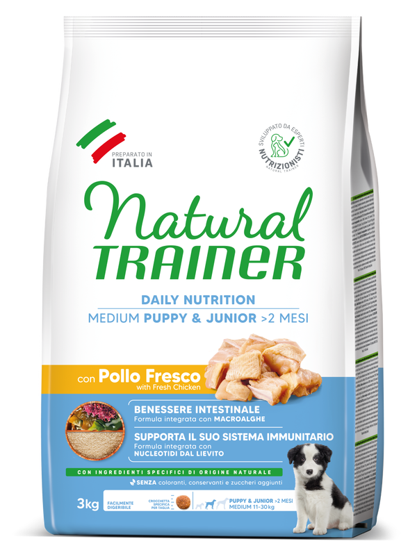 Natural Trainer Medium Puppy & Junior al Pollo Natural Trainer Medium Puppy & Junior al Pollo