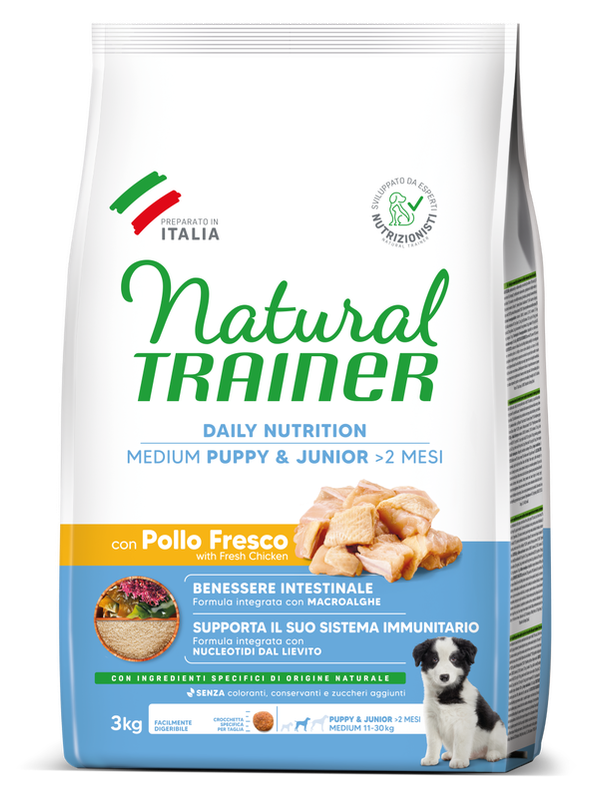 Natural Trainer Medium Puppy & Junior al Pollo