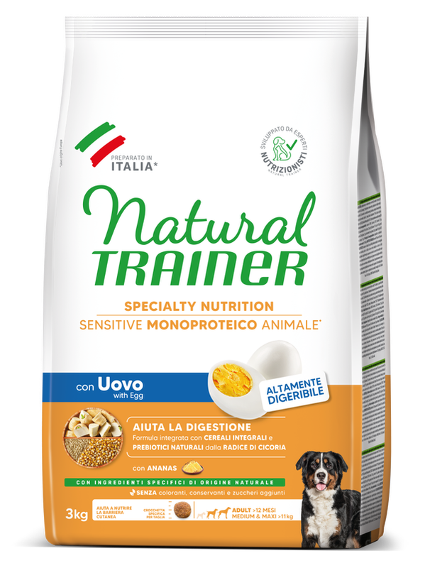 Natural Trainer Medium Adult Sensitive con Uovo