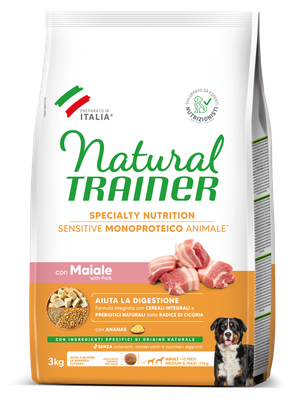 Natural Trainer Medium Adult Sensitive al Maiale Natural Trainer Medium Adult Sensitive al Maiale