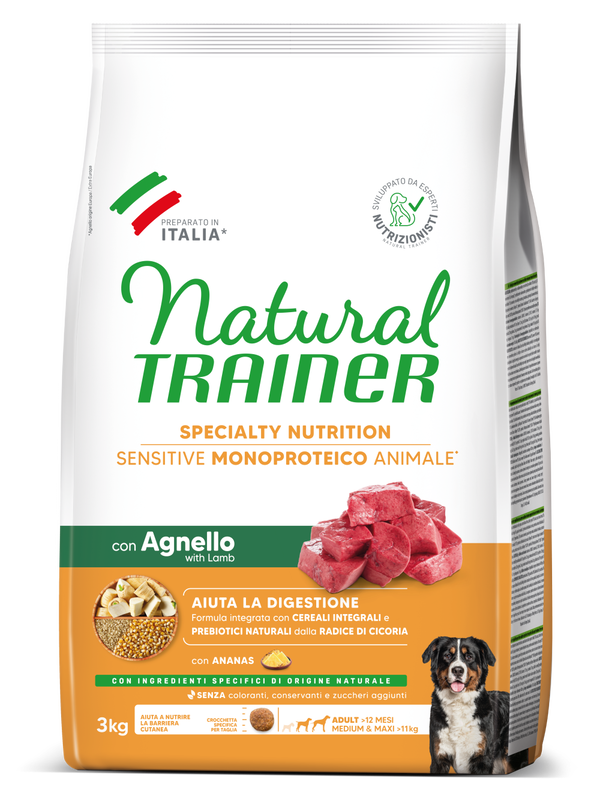 Natural Trainer Medium Adult Sensitive all' Agnello Natural Trainer Medium Adult Sensitive all' Agnello