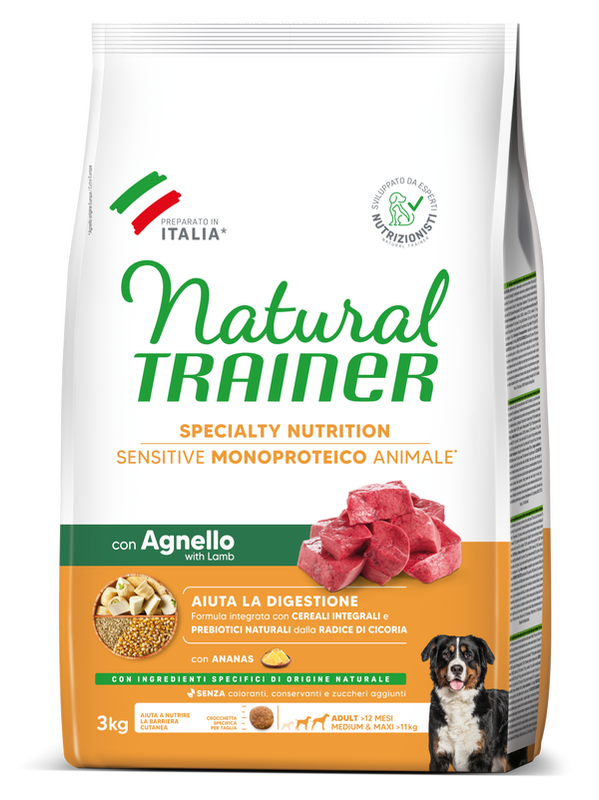 Natural Trainer Medium Adult Sensitive all' Agnello Natural Trainer Medium Adult Sensitive all' Agnello