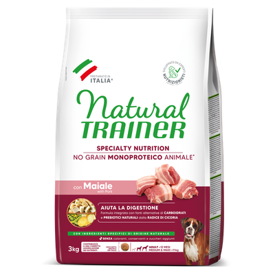 Natural Trainer Medium Adult al Maiale NO Grain Natural Trainer Medium Adult al Maiale NO Grain