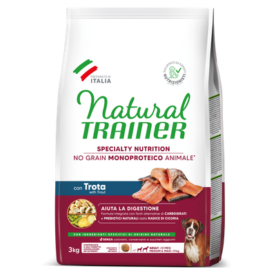 Natural Trainer Medium Adult alla Trota NO Grain Natural Trainer Medium Adult alla Trota NO Grain