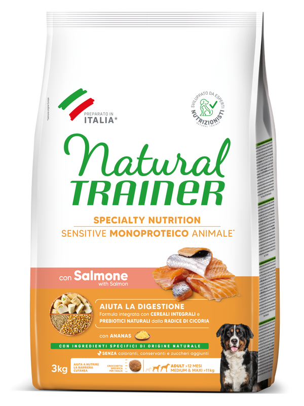 Natural Trainer Medium Adult  Sensitive al Salmone