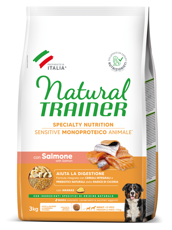 Natural Trainer Medium Adult  Sensitive al Salmone