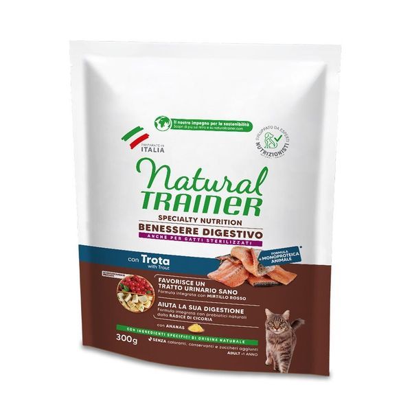 Natural Trainer Gatto Specialty Nutrition Benessere Digestivo alla Trota Natural Trainer Gatto Specialty Nutrition Benessere Digestivo alla Trota