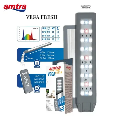 Amtra Plafoniera Vega Led Fresh 10,5 w – illuminazione per acquario dolce con dimmer Amtra Plafoniera Vega Led Fresh 10,5 w – illuminazione per acquario dolce con dimmer