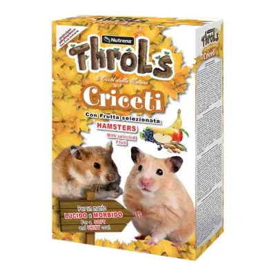 Throls Criceti mangime con frutta disidrata per ogni varietà di criceto 750 g Throls Criceti mangime con frutta disidrata per ogni varietà di criceto 750 g
