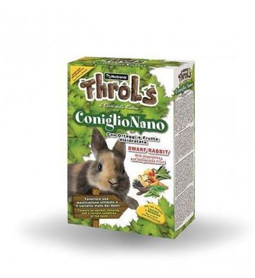 Throls Coniglio Nano con Ortaggi e Frutta Disidratata 750 GR Throls Coniglio Nano con Ortaggi e Frutta Disidratata 750 GR