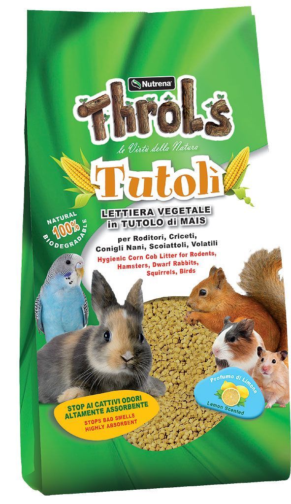 Throls tuttoli lettiera vegetale 10lt Throls tuttoli lettiera vegetale 10lt