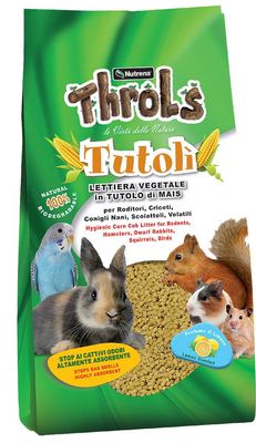 Throls tuttoli lettiera vegetale 10lt Throls tuttoli lettiera vegetale 10lt
