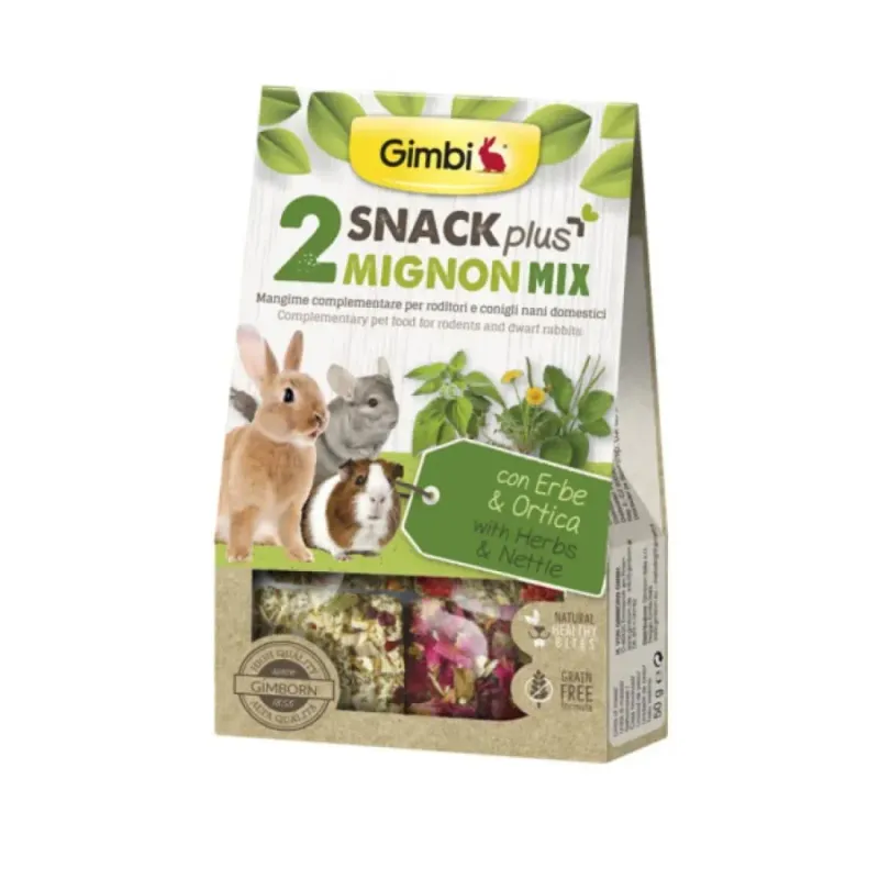 GIMBI Snack Plus Mignon Mix con Erbe e Ortica 50 g