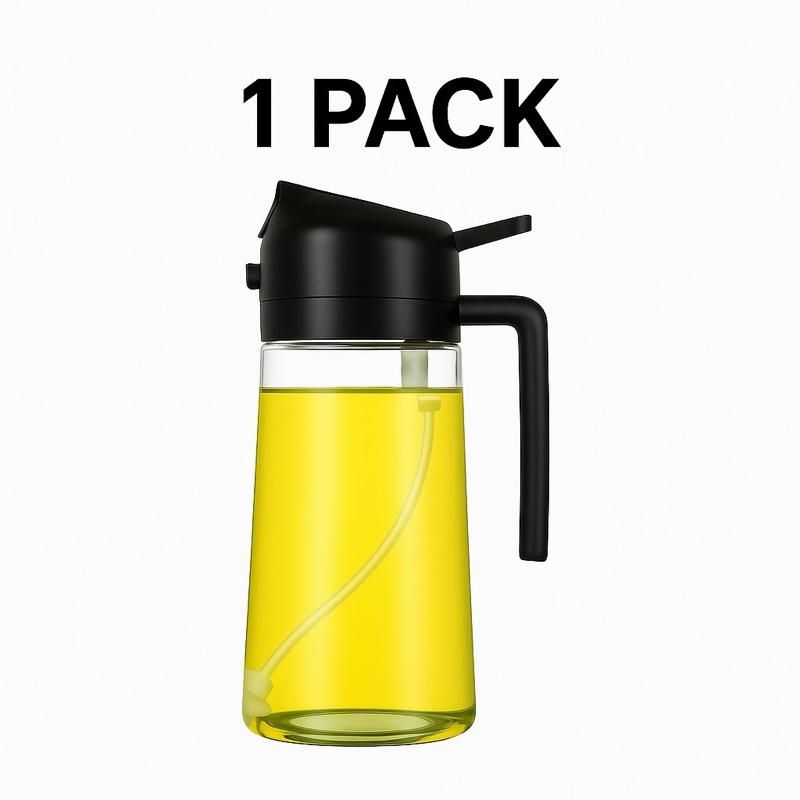 2-in-1 Olive Oil Sprayer Bottle - Black