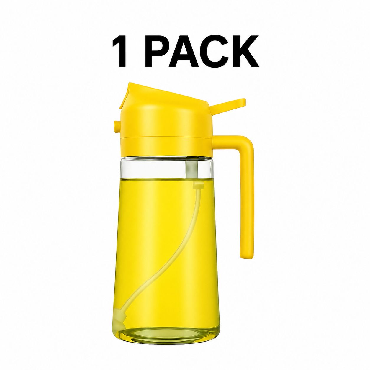 2-in-1 Olive Oil Sprayer Bottle - Yellow