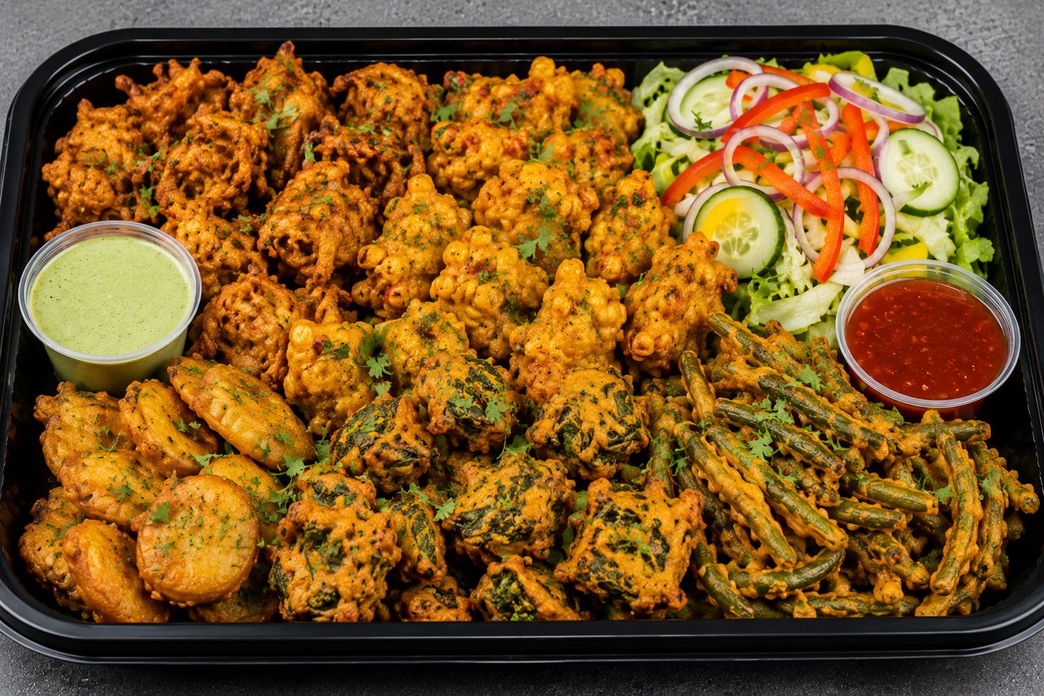 Vegetable Pakora Platter