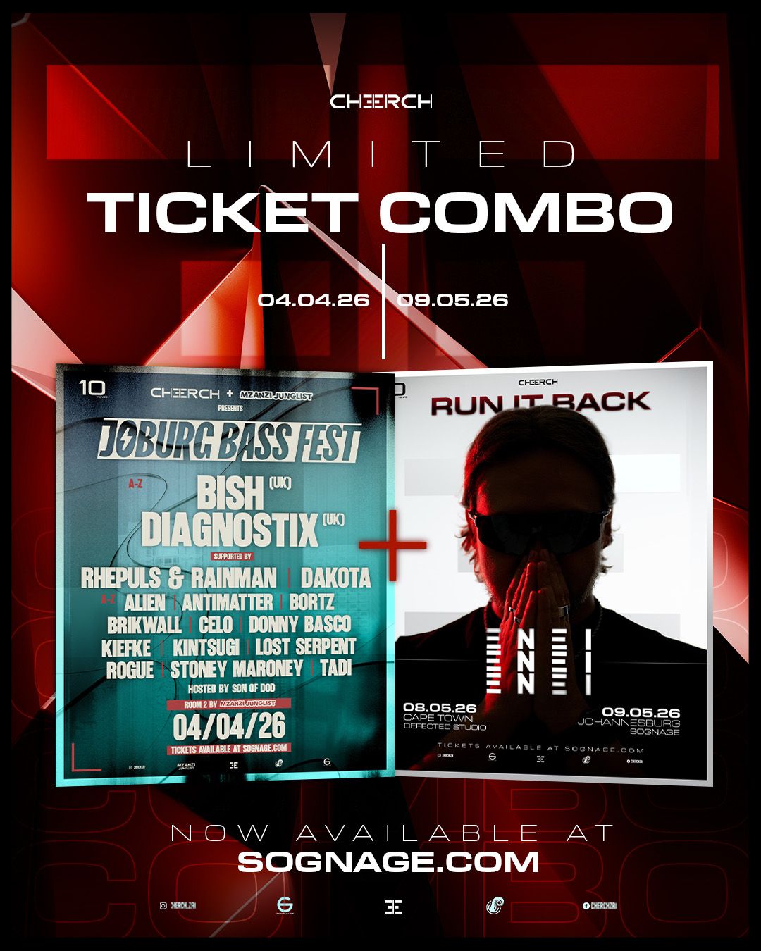 CHERCH: BASS FEST + ENEI COMBO TICKET (Johannesburg Only)
