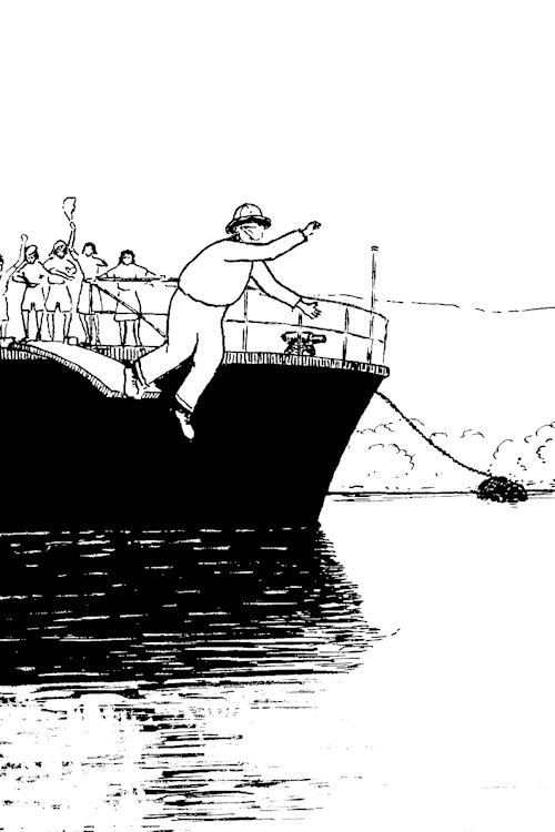 "Captain Flint Walks the Plank" Greetings Card