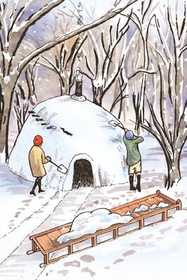 "The Igloo in Snow" Postcard