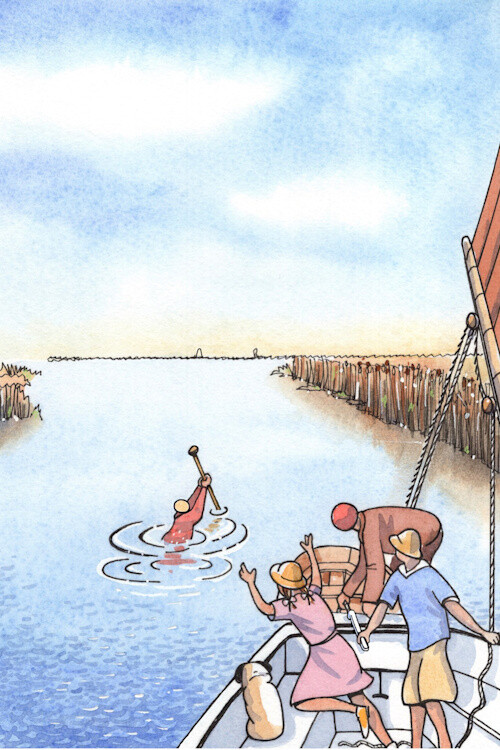 "Dick Overboard" Greetings Card