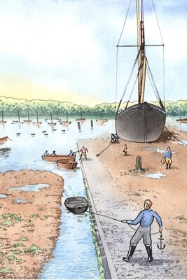 "Landing on the Hard" Greetings Card