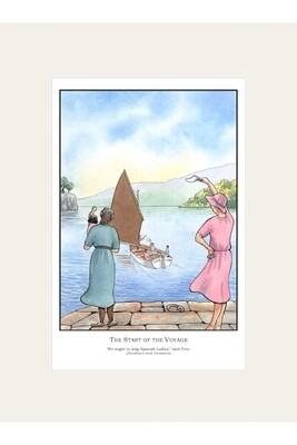 "The Start of the Voyage" Mounted Print