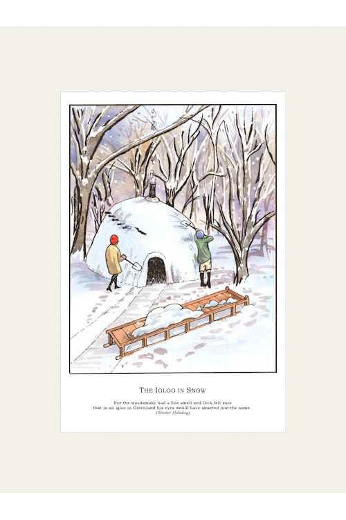 "The Igloo in Snow" Mounted Print