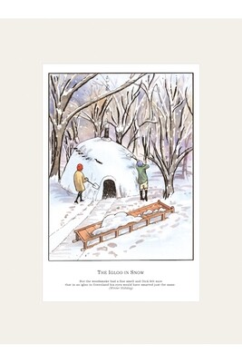 "The Igloo in Snow" Mounted Print