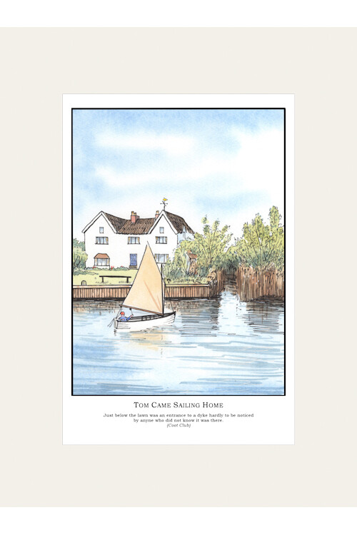 "Tom Came Sailing Home" Mounted Print
