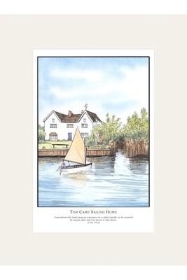 "Tom Came Sailing Home" Mounted Print
