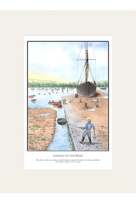 "Landing on the Hard" Mounted Print