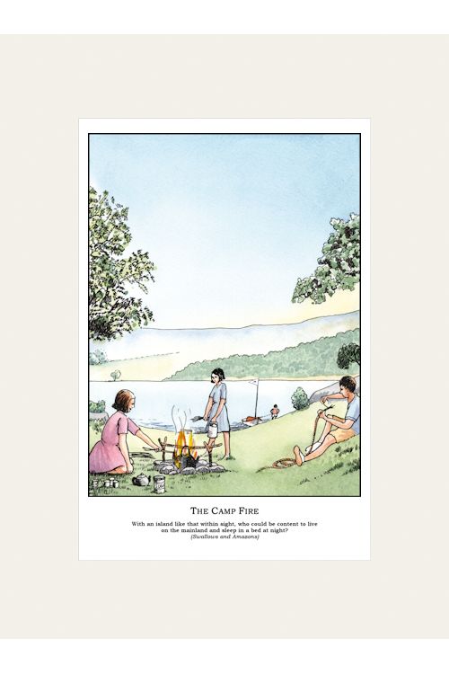 "The Camp Fire" Mounted Print