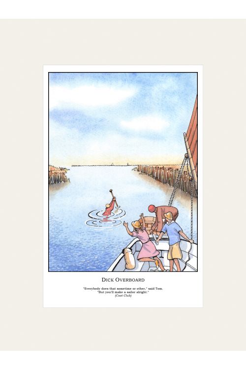 "Dick Overboard" Mounted Print