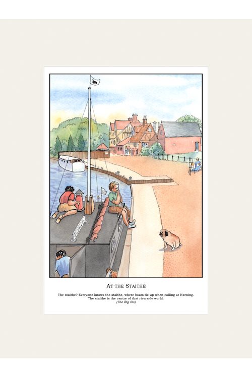 "At the Staithe" Mounted Print