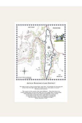 "Arthur Ransome's Lake District" Mounted Print