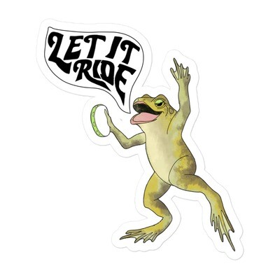 Tambourine Frog Sticker