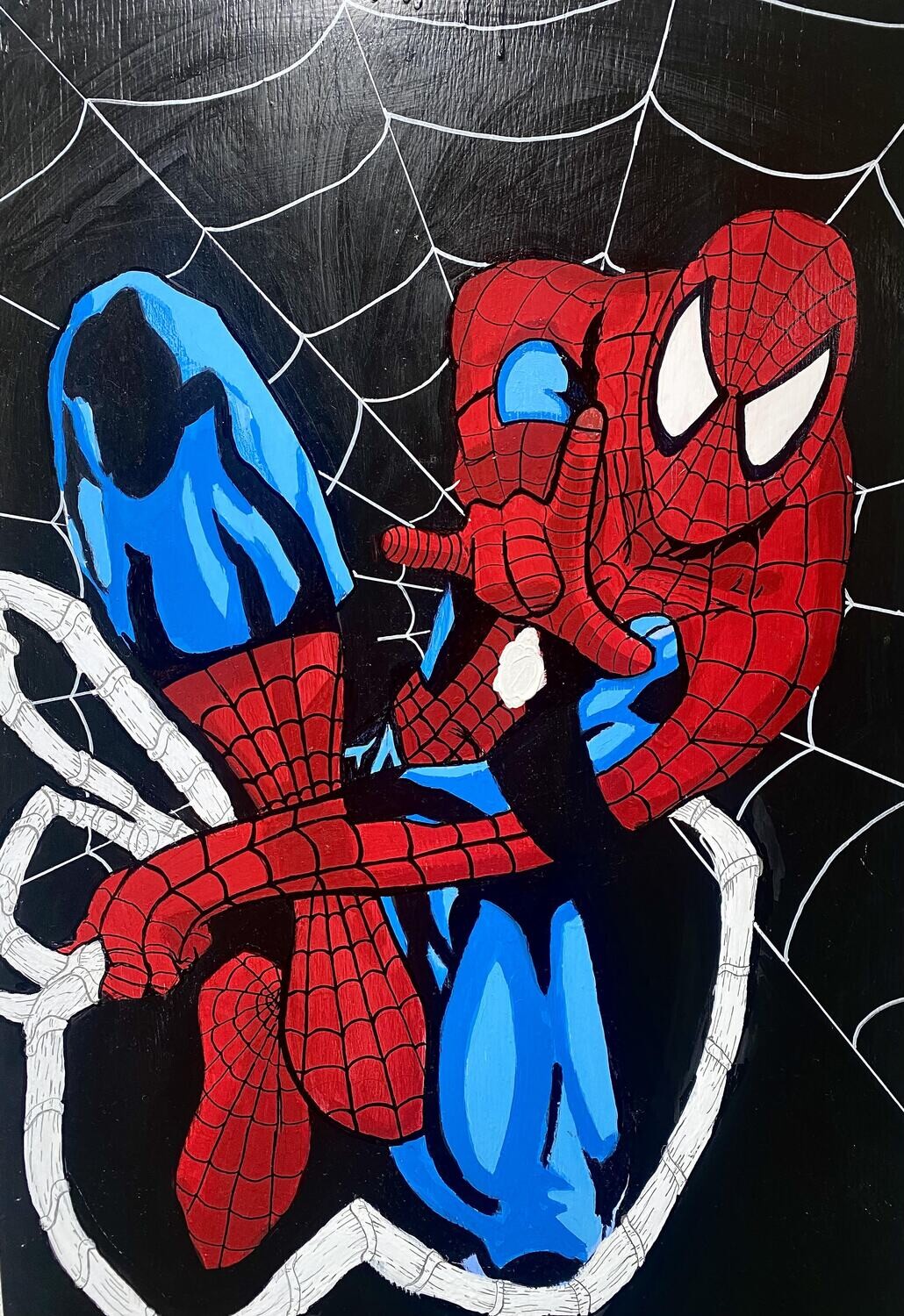 Large spiderman and wolverine Painting