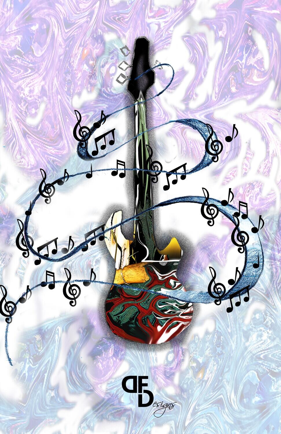 Large Guitar poster Art