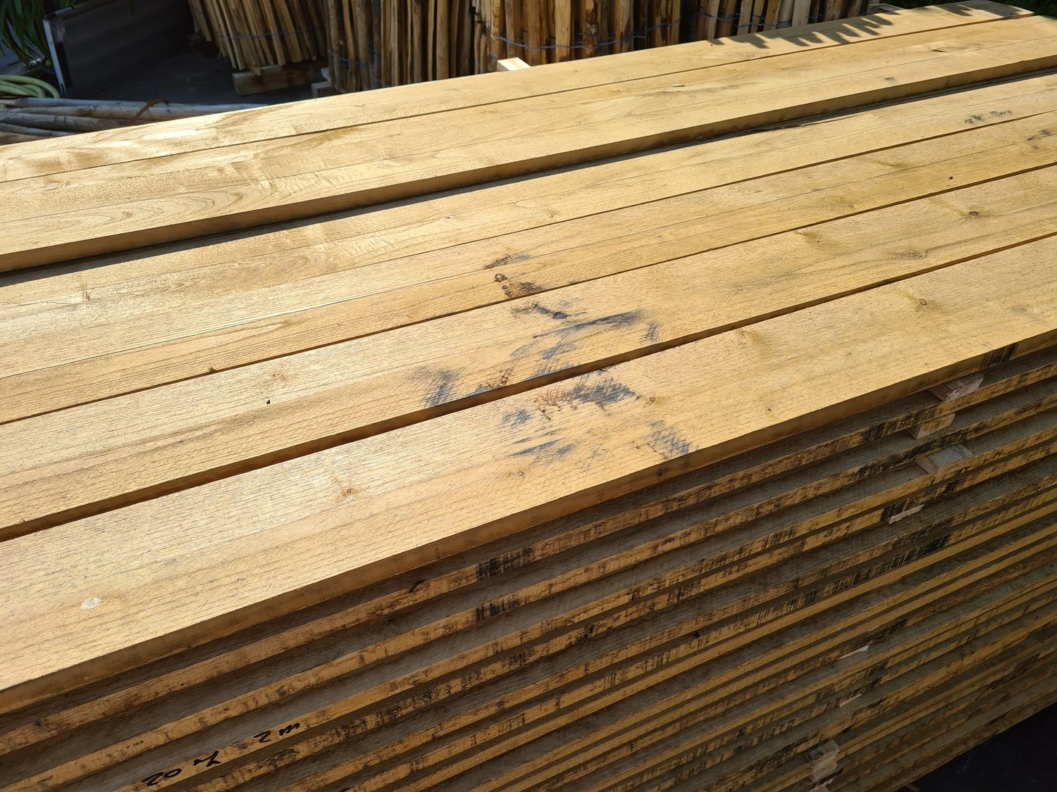 Kastanje planken 10x3x200cm