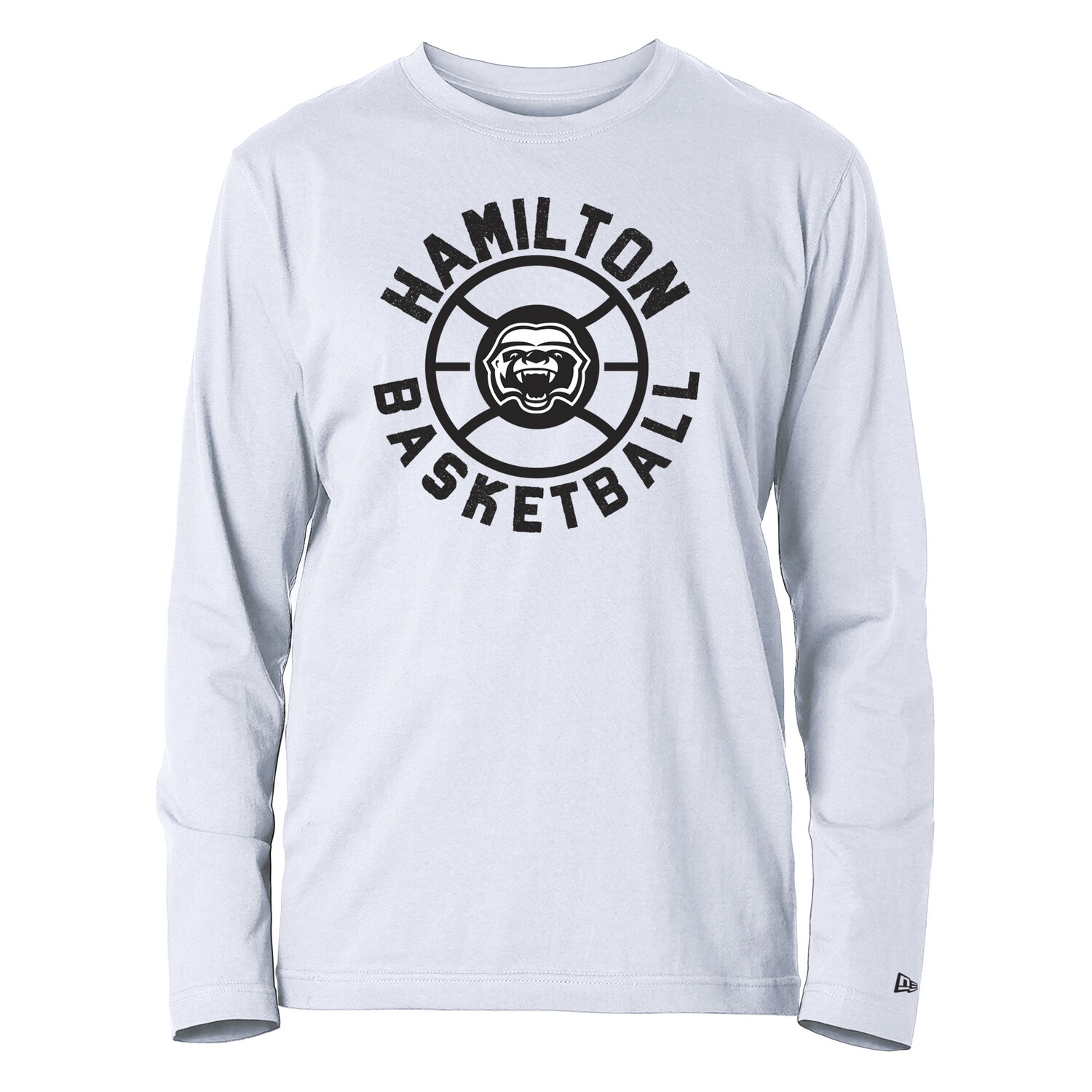 Hamilton Honey Badgers "Hamilton Basketball" White Long Sleeve