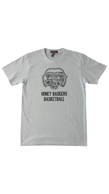 White Honey Badgers Basketball Tee White Honey Badgers Basketball Tee
