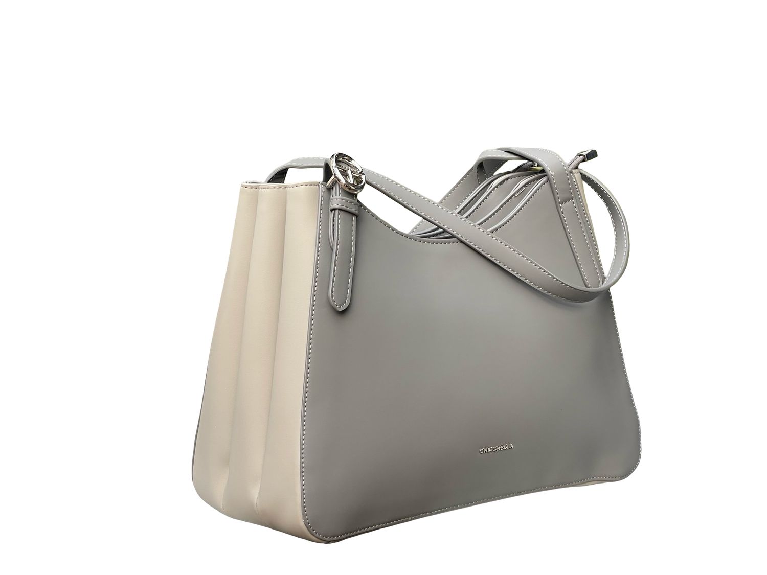 CHRISBELLA Contemporary Panel Tote Bag – Gray