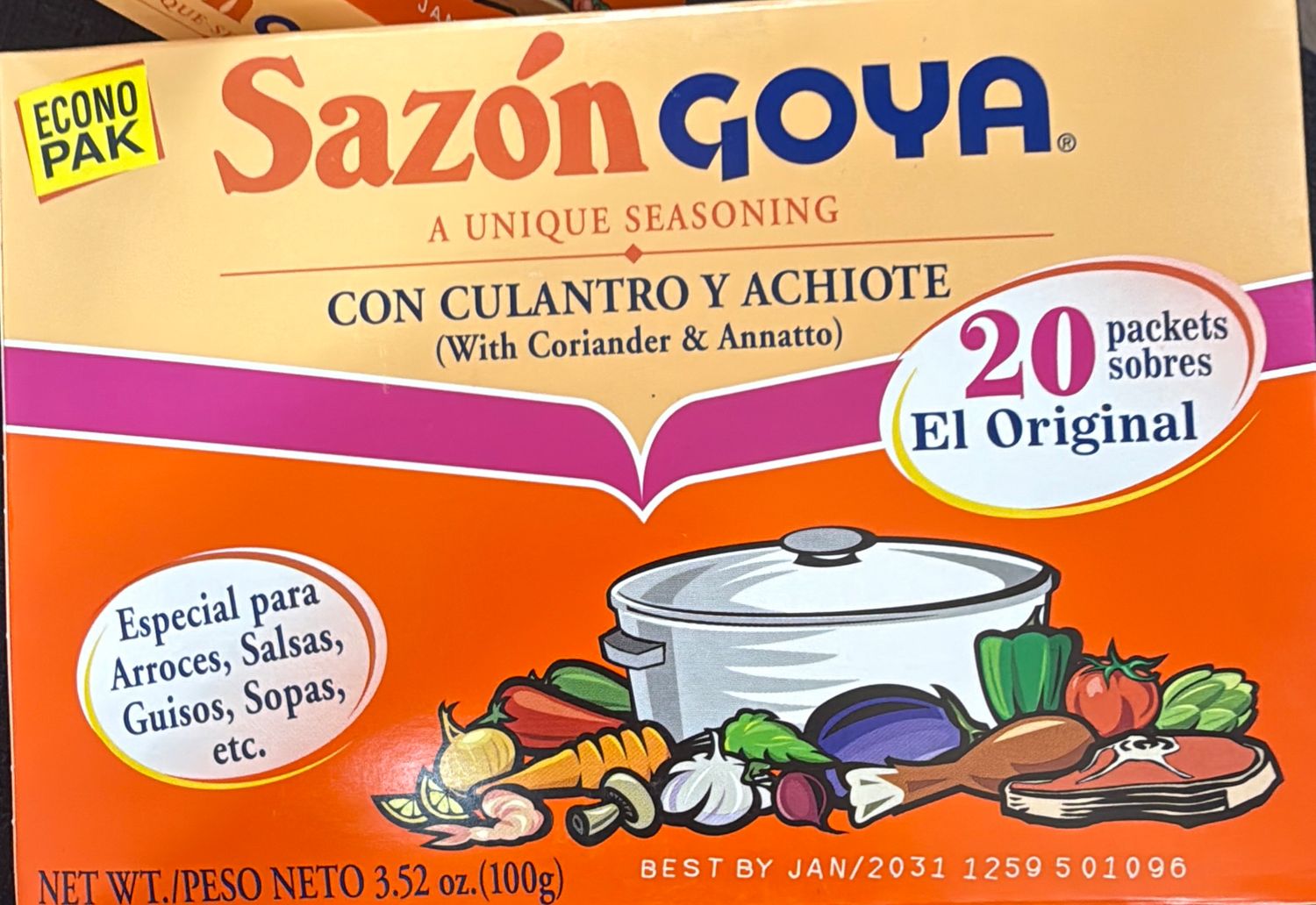 Goya Sazon Con Culantro 3.52oz