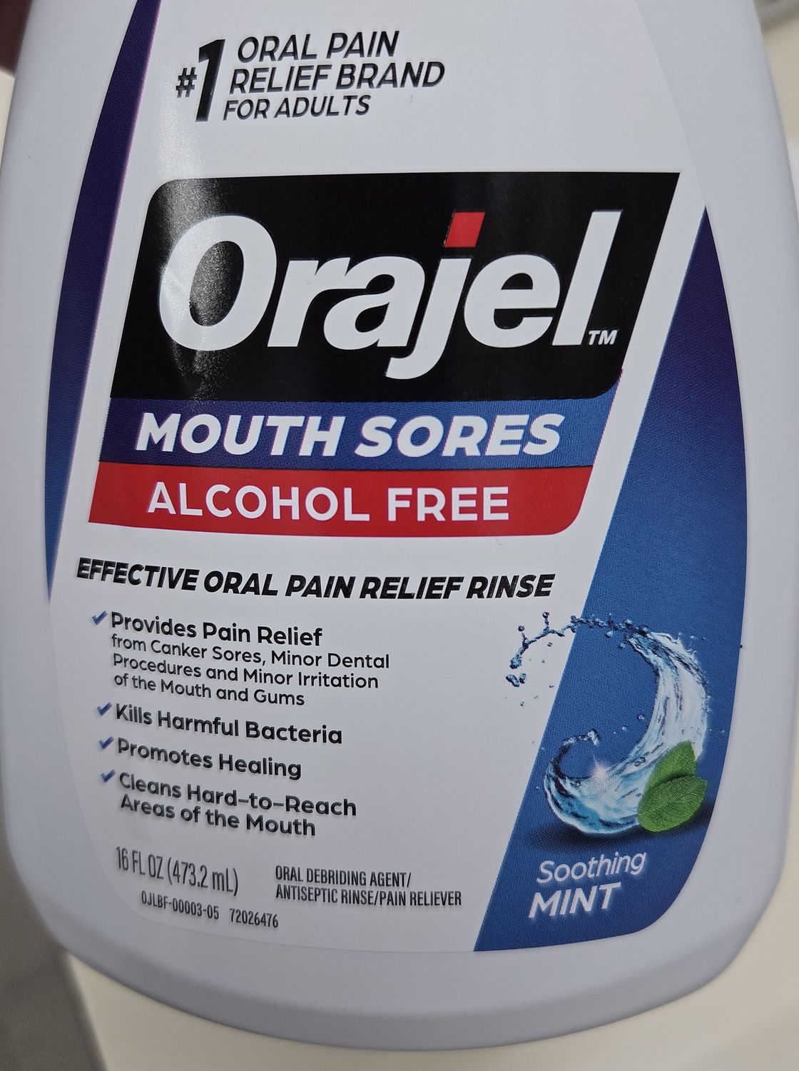 Orajel alc free rinse